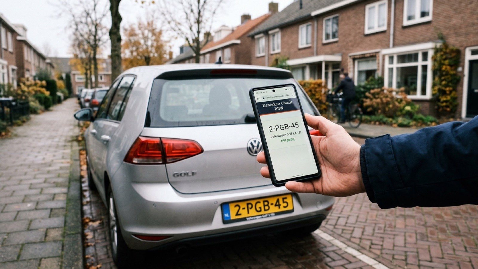 What does an RDW licence-plate check show, and what doesn't it?